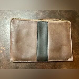 Madewell Brown & Black Leather Wallet/Clutch